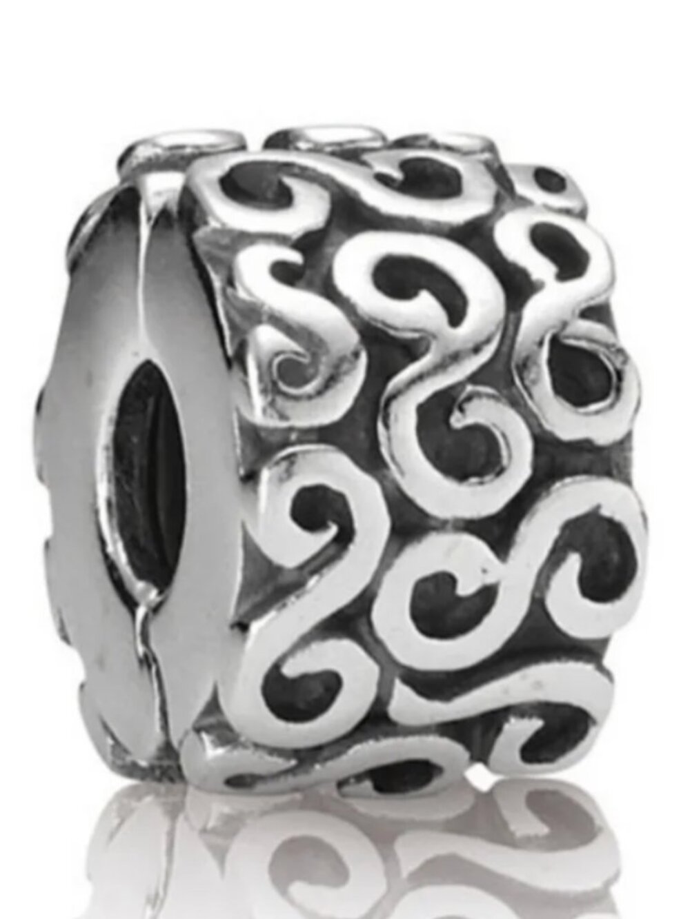 Authentic Retired PANDORA Sterling Silver S Clip Charm 790338